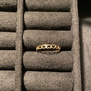10K Gold Plated Heart Pinky Ring
